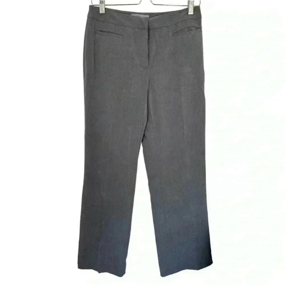 Liz Claiborne Audra pants women 6 petite grey career slacks dress work trouser